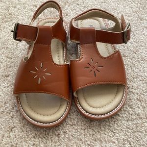 Toddler Sandals Brown Velcro Size 9